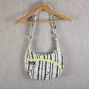Kavu Sydney Satchel Cardinals/trees White/Neon Yellow